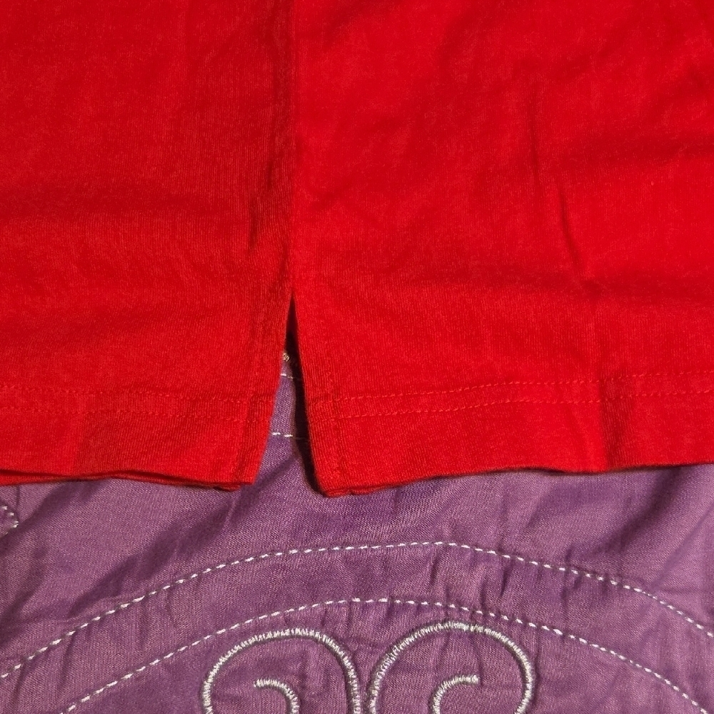 Red Graphic Tee with White Accents - Picture 2 of 3